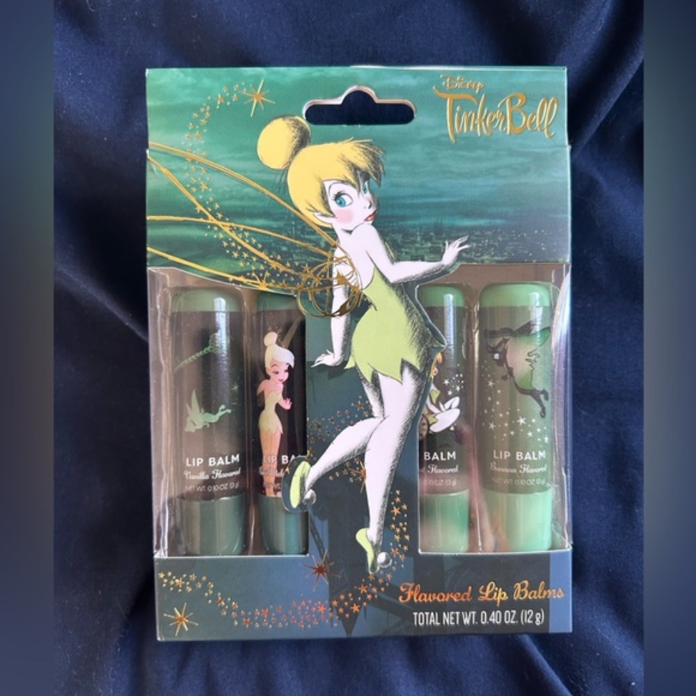 NEW IN BOX TinkerBell Lip Balms Flavored by Disney